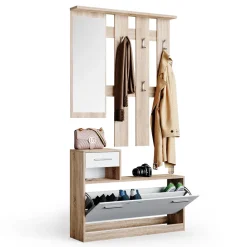 Garderobe Billy Sonoma/Weiß 100 x 111.6 cm Vicco