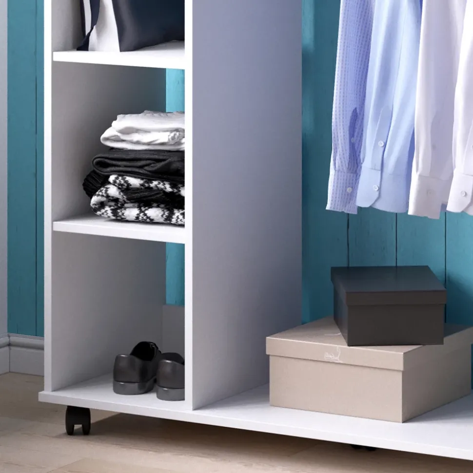 Garderobe Cosmo Weiß 110 x 129.4 cm Vicco