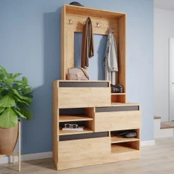 Garderobe Evia Goldkraft Eiche 100 x 180 cm Vicco