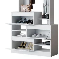 Garderobe Evia Weiß 100 x 180 cm Vicco