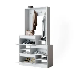 Garderobe Evia Weiß 100 x 180 cm Vicco