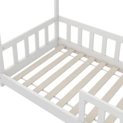 Hausbett Michelle Weiß 80x160 cm mit Rausfallschutz Vitalispa