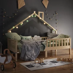 Hausbett Noemi Naturholz 90x200 cm Vitalispa