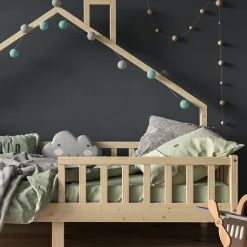 Hausbett Noemi Naturholz 90x200 cm Vitalispa