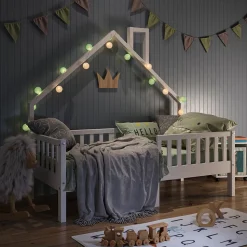 Hausbett Noemi Weiß 80x160 cm Vitalispa