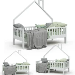 Hausbett Noemi Weiß 80x160 cm Vitalispa