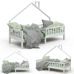 Hausbett Noemi Weiß 90x200 cm Vitalispa