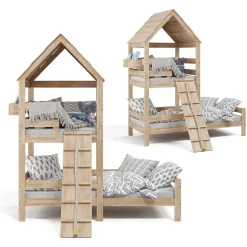 Hausbett Teddy Naturholz 90x200 cm Vitalispa