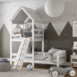 Hausbett Teddy Weiß 90x200 cm Vitalispa