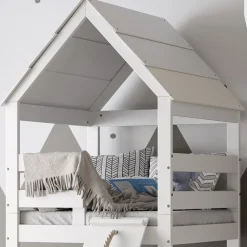 Hausbett Teddy Weiß 90x200 cm Vitalispa