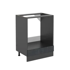 Herdumbauschrank R-Line Schwarz Beton 60 cm ohne Arbeitsplatte Vicco