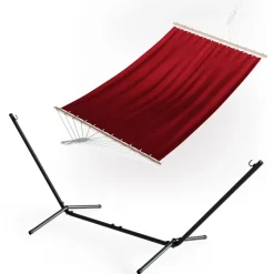 Hängematte Rot 190 x 120 cm Metallgestell OK-Living