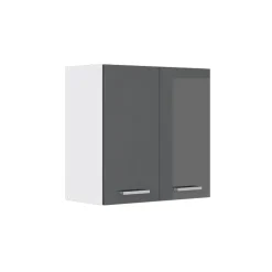 Hängeschrank R-Line Anthrazit Hochglanz 60 x 60 cm mit Türen Vicco