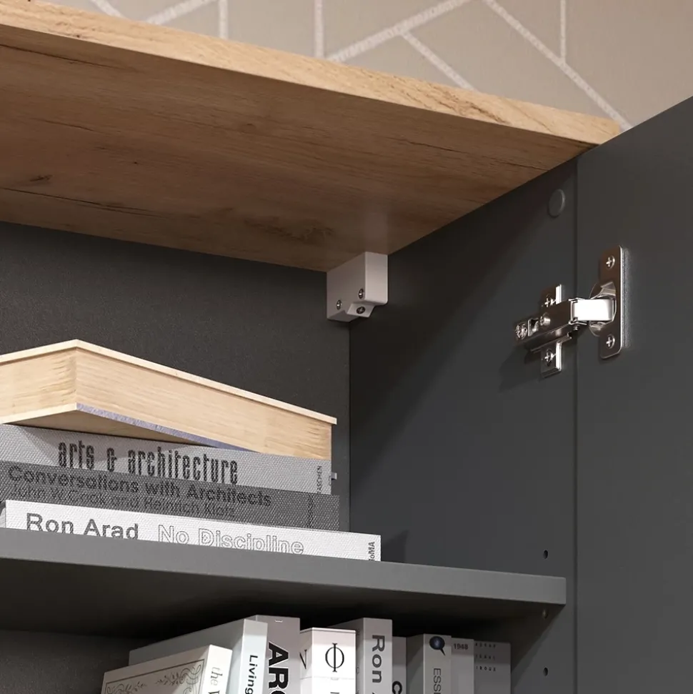 Hängeschrank Wido Anthrazit mit Tür Vicco