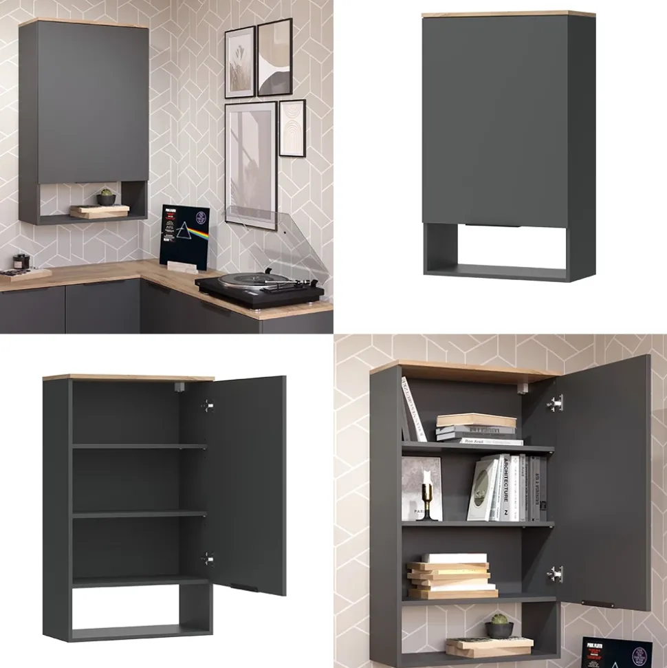 Hängeschrank Wido Anthrazit mit Tür Vicco