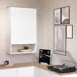 Hängeschrank Wido Weiß/Sonoma 60 x 100 cm mit Tür Vicco