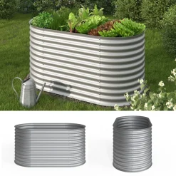 Hochbeet Silber 160 x 82 cm OK-Living