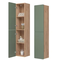 Hochschrank Izan Grün/Goldkraft Eiche 36.6 x 171.6 cm Vicco