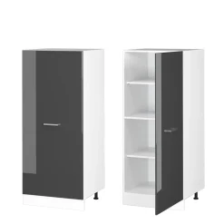 Hochschrank R-Line Anthrazit Hochglanz 60 cm mit großer Tür Vicco