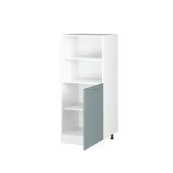 Hochschrank R-Line Blau-Grau 60 cm mit offenen Regalen, und Tür Vicco