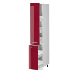 Hochschrank R-Line Bordeaux Hochglanz 30 cm mit Türen Vicco