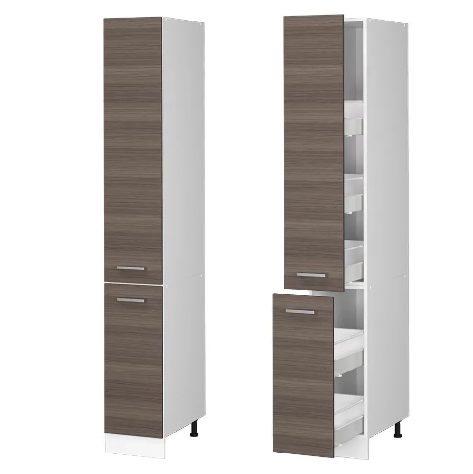 Hochschrank R-Line Grau 30 cm mit Türen Vicco