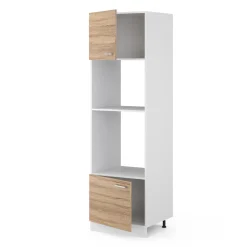 Hochschrank R-Line Sonoma 60 cm mit offenen Regalen, und Türen Vicco