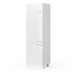 Hochschrank R-Line Weiß Hochglanz 60 cm mit Türen Vicco