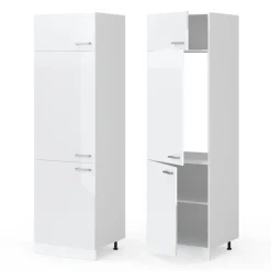 Hochschrank R-Line Weiß Hochglanz 60 cm mit Türen Vicco