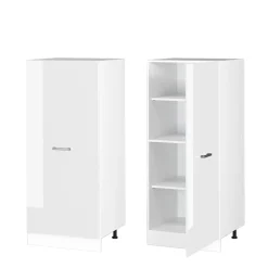 Hochschrank R-Line Weiß Hochglanz 60 cm mit großer Tür Vicco