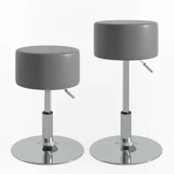 Hocker Design Grau 33.5 x 67 cm für Schminktisch Vicco