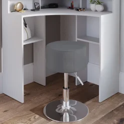 Hocker Design Grau 33.5 x 67 cm für Schminktisch Vicco