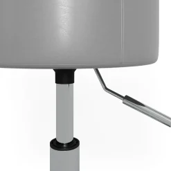 Hocker Design Grau 33.5 x 67 cm für Schminktisch Vicco