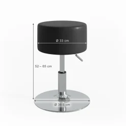 Hocker Design Schwarz 33.5 x 67 cm für Schminktisch Vicco