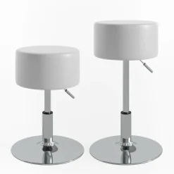 Hocker Design Weiß 33.5 x 67 cm für Schminktisch Vicco