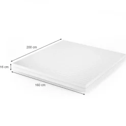 Kaltschaummatratze Weiß 160 x 200 cm H3 Härtegrad, 7Zonen Vitalispa