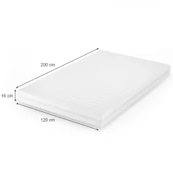 Kaltschaummatratze Weiß 120 x 200 cm H3 Härtegrad, 7Zonen Vitalispa