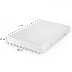 Kaltschaummatratze Weiß 120 x 200 cm 20cm Höhe Vitalispa