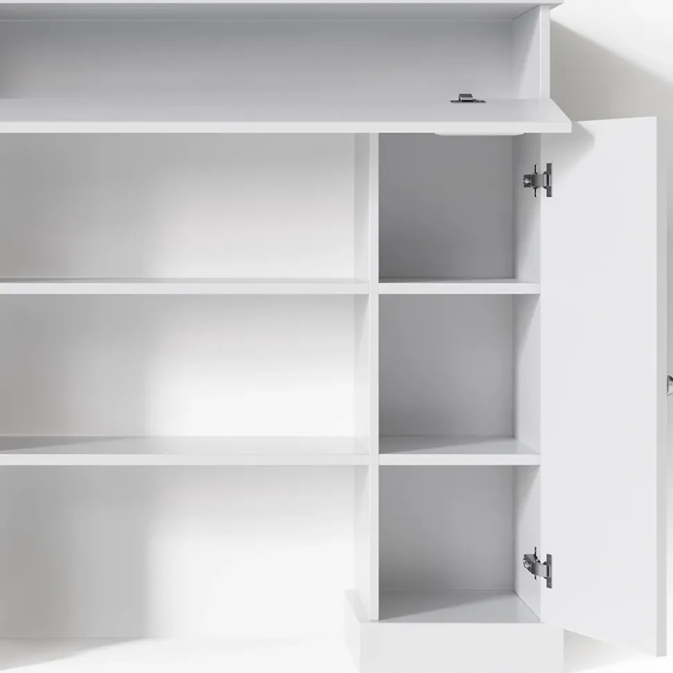 Kaminumrandung Weiß 119.5 x 103 cm Vicco