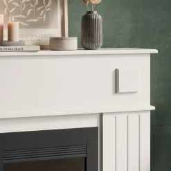 Kaminumrandung Weiß 109 x 100 cm Vicco