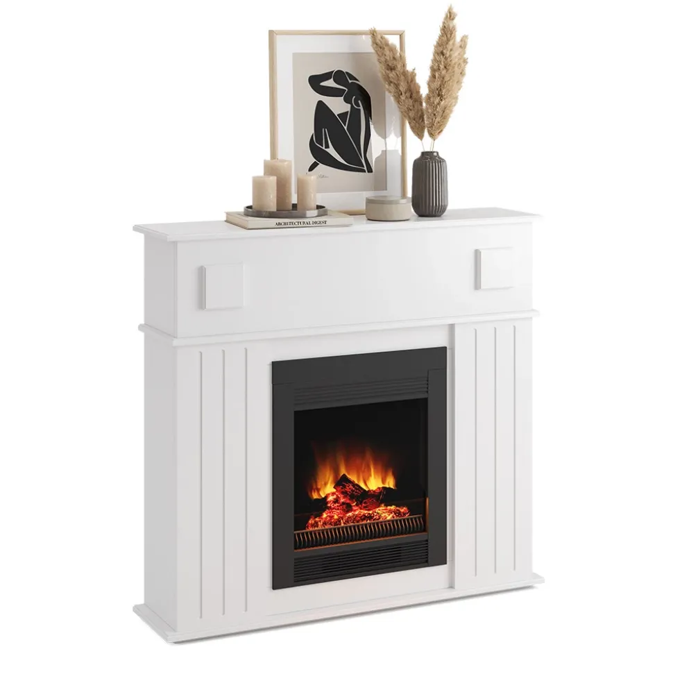Kaminumrandung Weiß 109 x 100 cm Vicco