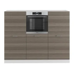 Küchenblock R-Line Edelgrau/Weiß 180 cm ohne Arbeitsplatte Vicco