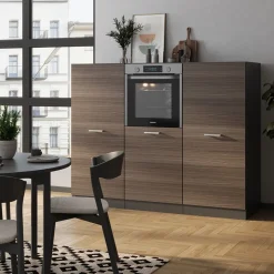 Küchenblock R-Line Edelgrau/Anthrazit 180 cm ohne Arbeitsplatte Vicco