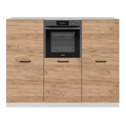 Küchenblock R-Line Goldkraft Eiche/Weiß 180 cm ohne Arbeitsplatte Vicco