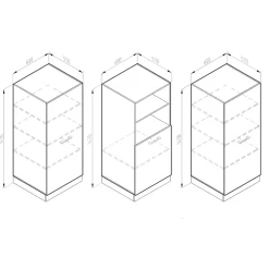Küchenblock R-Line Weiß Landhaus/Anthrazit 180 cm ohne Arbeitsplatte Vicco