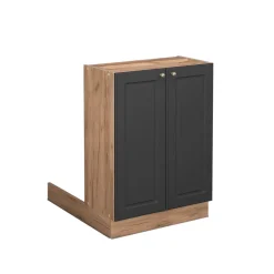 Kücheninsel Fame-Line Anthrazit-Gold 60 cm ohne Arbeitsplatte Vicco