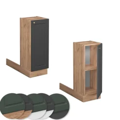 Kücheninsel Fame-Line Anthrazit-Gold 30 cm ohne Arbeitsplatte Vicco