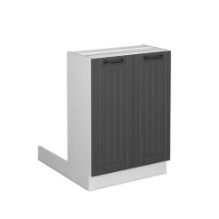 Kücheninsel Fame-Line Anthrazit Landhaus 60 cm ohne Arbeitsplatte Vicco