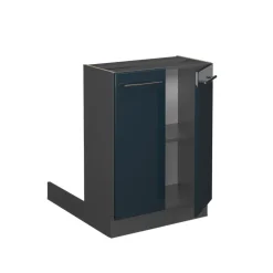 Kücheninsel Fame-Line Dunkelblau Hochglanz 60 cm ohne Arbeitsplatte Vicco