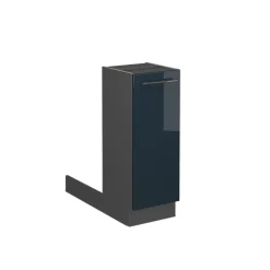 Kücheninsel Fame-Line Dunkelblau Hochglanz 30 cm ohne Arbeitsplatte Vicco